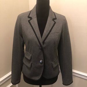 Gap blazer, grey with black trim